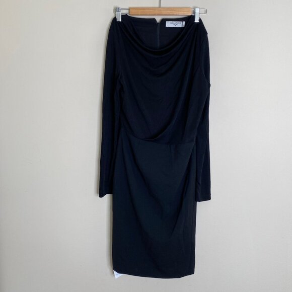 MM Lafleur Black Midi Dress with Sleek Silhouette 10 - Picture 2 of 13